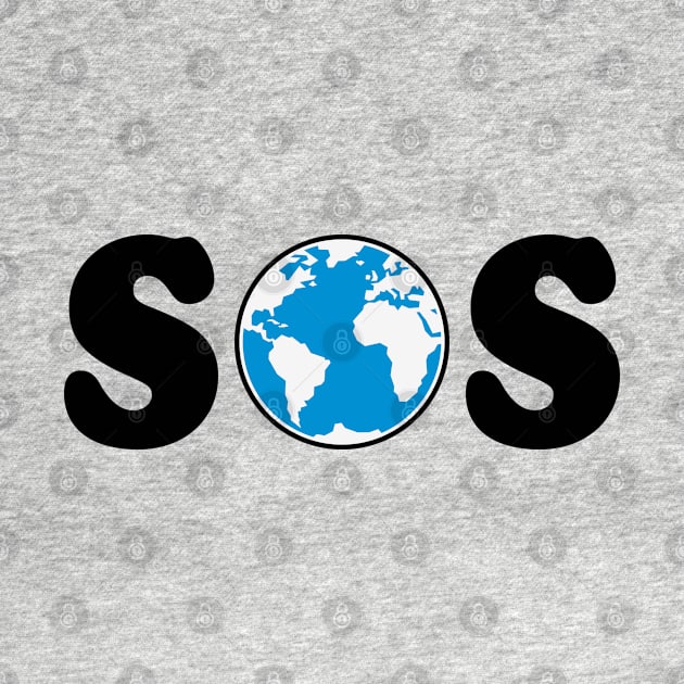 SOS – Earth Overshoot Day / Climate Change (Black / 3C) by MrFaulbaum